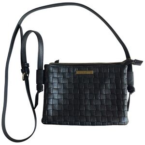 Frye Co. Black Woven Crossbody Bag